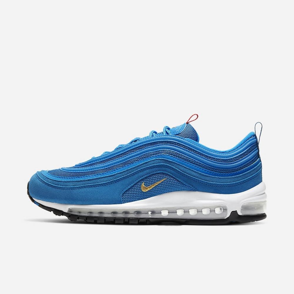 Sneakers Nike Air Max 97 Bleu 1604-237 Photo Blue/White/Black/Metallic Gold Homme | VJJ-00744999